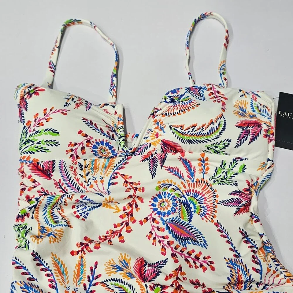 Lauren Ralph Lauren Printed One-Piece Swimsuit - Fleurette - Picture 6 of 9